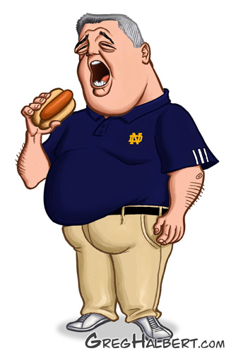 Charlie Weis Caricature