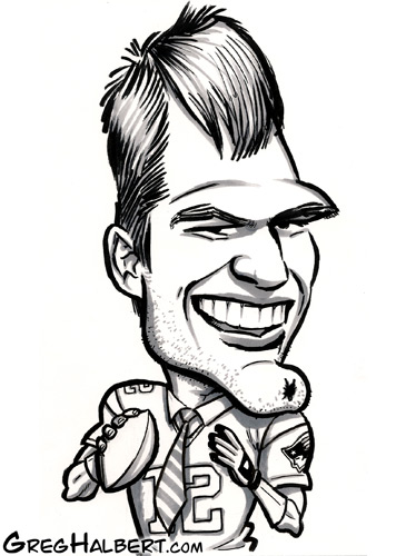 Tom Brady Caricature Sketch