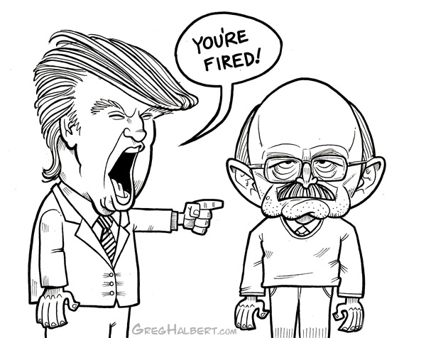Donald Trump and Brad Childress Caricature