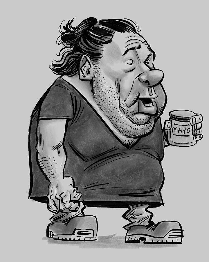 Big Ed Mayonnaise Caricature