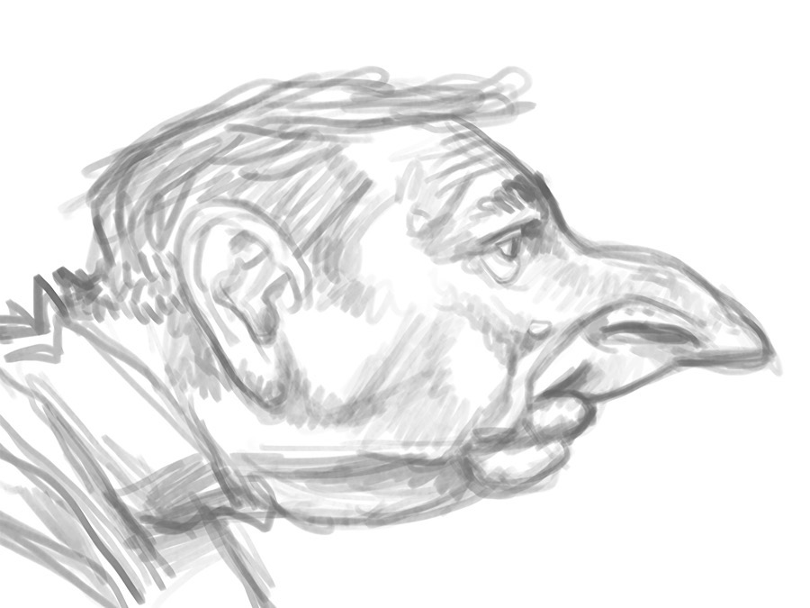 Pointy nosed old man